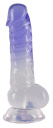 537578 Crystal Clear Dildo so semenníkmi