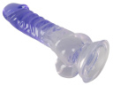 537578 Crystal Clear Dildo so semenníkmi